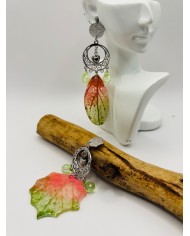 PENDIENTES ARTESANOS DE HOJA NATURAL