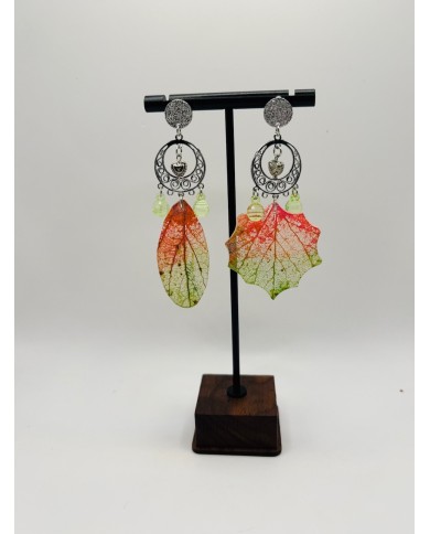 PENDIENTES ARTESANOS DE HOJA NATURAL