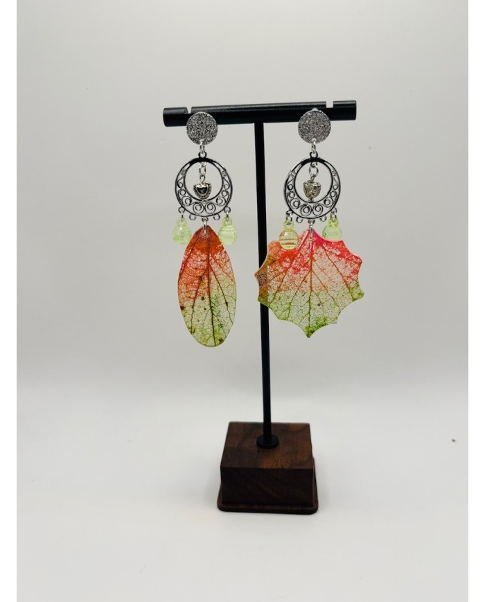 PENDIENTES ARTESANOS DE HOJA NATURAL