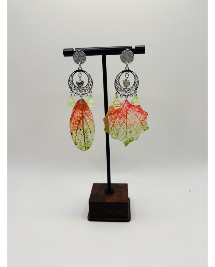 PENDIENTES ARTESANOS DE HOJA NATURAL