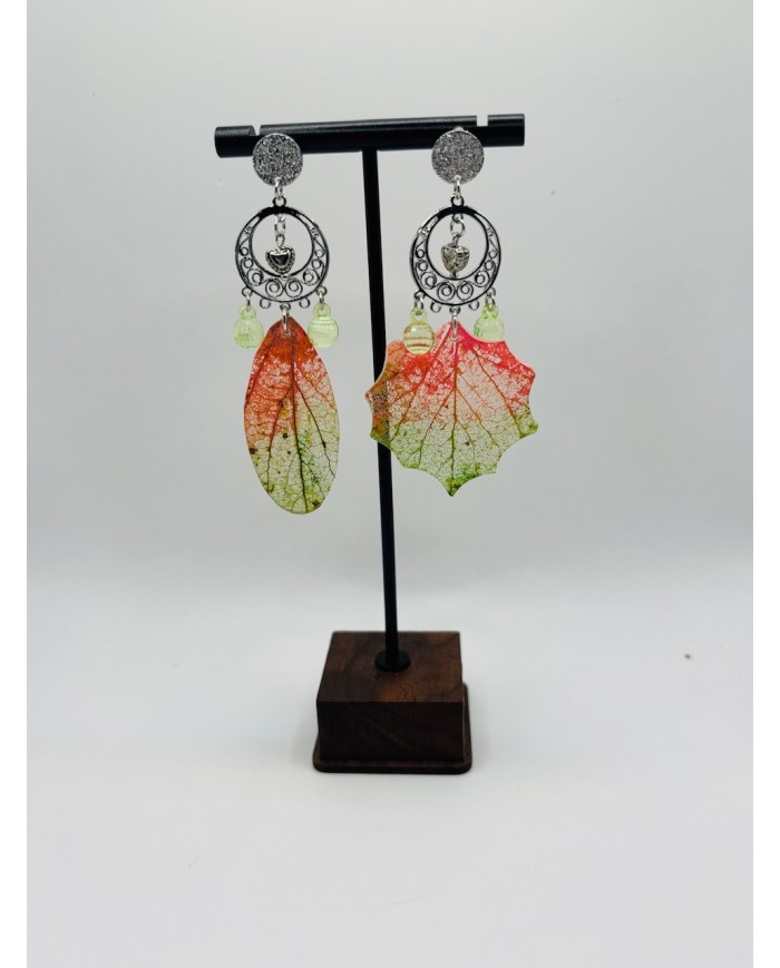 PENDIENTES ARTESANOS DE HOJA NATURAL