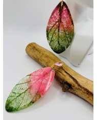 PENDIENTES ARTESANOS DE HOJA NATURAL ESQUELETIZADA