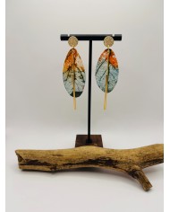 PENDIENTES ARTESANOS DE HOJA NATURAL ESQUELETIZADA