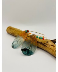 PENDIENTES ARTESANOS DE HOJA NATURAL ESQUELETIZADA