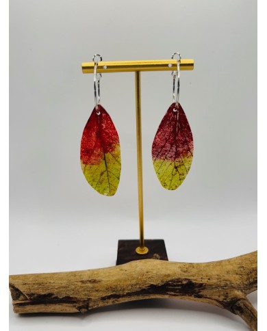 PENDIENTES DE HOJA NATURAL ARTESANOS