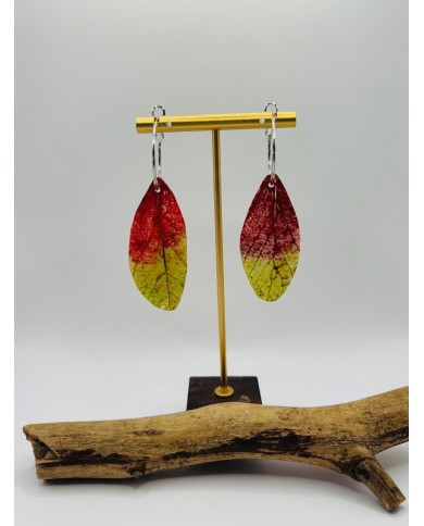 PENDIENTES DE HOJA NATURAL ARTESANOS