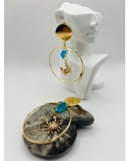 PENDIENTES ARTESANOS DE CRISTAL MARINO O LÁGRIMAS DE SIRENA