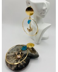 PENDIENTES ARTESANOS DE CRISTAL MARINO O LÁGRIMAS DE SIRENA