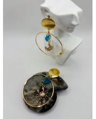 PENDIENTES ARTESANOS DE CRISTAL MARINO O LÁGRIMAS DE SIRENA