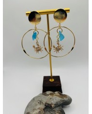 PENDIENTES ARTESANOS DE CRISTAL MARINO O LÁGRIMAS DE SIRENA