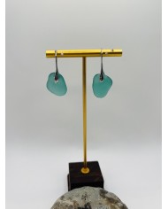 PENDIENTES ARTESANOS DE CRISTAL MARINO