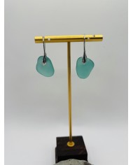 PENDIENTES ARTESANOS DE CRISTAL MARINO