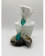 PENDIENTES ARTESANOS DE CRISTAL MARINO