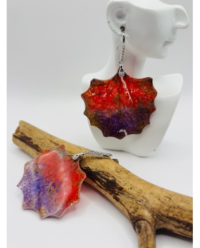 PENDIENTES ARTESANOS DE HOJA NATURAL