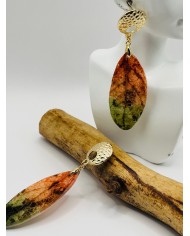 PENDIENTES ARTESANOS DE HOJA NATURAL