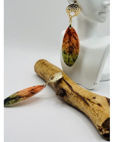 PENDIENTES ARTESANOS DE HOJA NATURAL