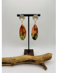 PENDIENTES ARTESANOS DE HOJA NATURAL