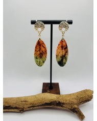 PENDIENTES ARTESANOS DE HOJA NATURAL