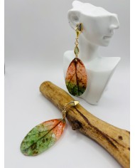 PENDIENTES ARTESANOS DE HOJA NATURAL