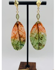 PENDIENTES ARTESANOS DE HOJA NATURAL