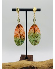 PENDIENTES ARTESANOS DE HOJA NATURAL