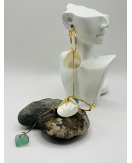 PENDIENTES ARTESANOS DE CRISTAL MARINO
