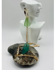 PENDIENTES ARTESANOS DE CRISTAL MARINO