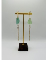 PENDIENTES ARTESANOS DE CRISTAL MARINO