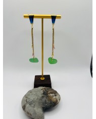 PENDIENTES ARTESANOS DE CRISTAL MARINO