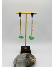 PENDIENTES ARTESANOS DE CRISTAL MARINO