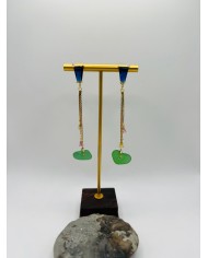 PENDIENTES ARTESANOS DE CRISTAL MARINO