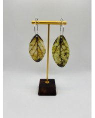 PENDIENTES DE HOJA NATURAL ESQUELETIZADA
