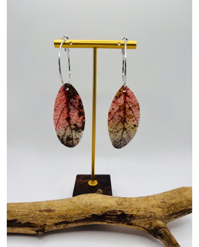 PENDIENTES ARTESANOS DE HOJA NATURAL