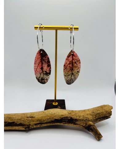 PENDIENTES ARTESANOS DE HOJA NATURAL