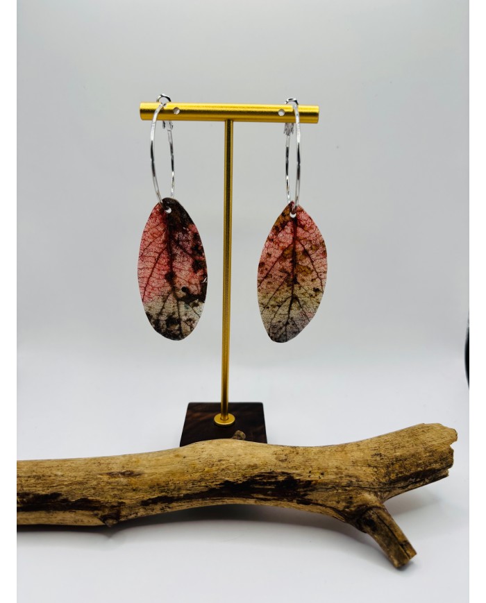 PENDIENTES ARTESANOS DE HOJA NATURAL