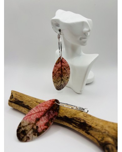 PENDIENTES ARTESANOS DE HOJA NATURAL