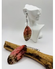 PENDIENTES ARTESANOS DE HOJA NATURAL