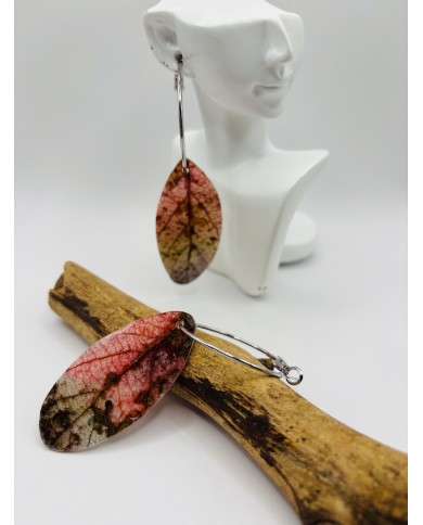 PENDIENTES ARTESANOS DE HOJA NATURAL