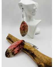 PENDIENTES ARTESANOS DE HOJA NATURAL
