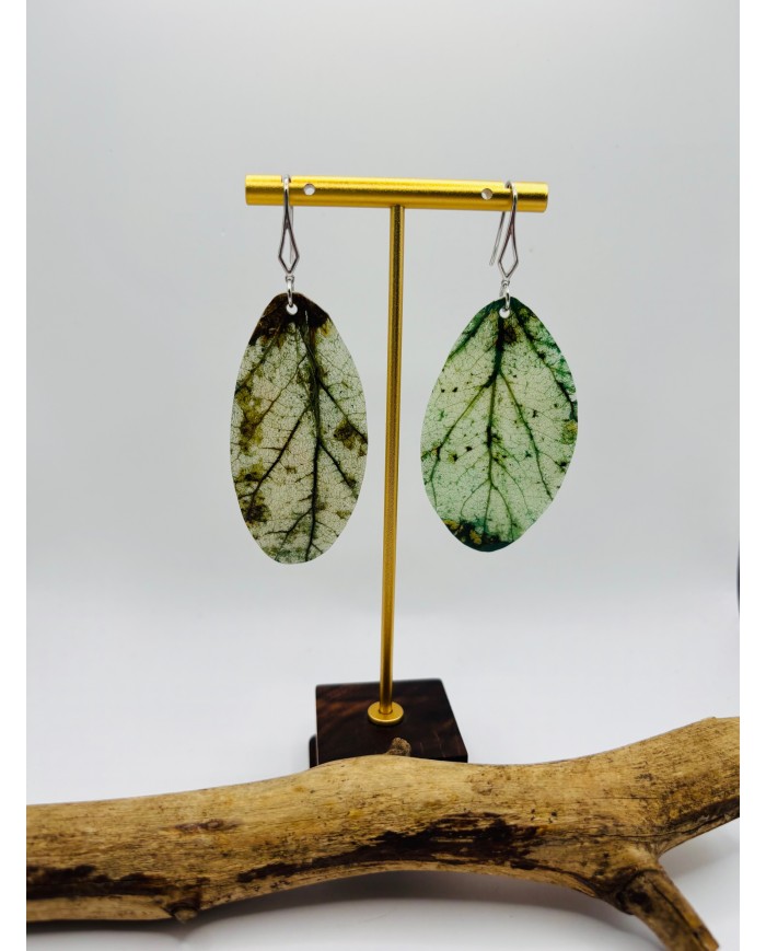PENDIENTES ARTESANOS DE HOJA NATURAL