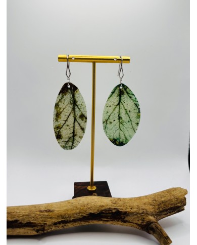 PENDIENTES ARTESANOS DE HOJA NATURAL