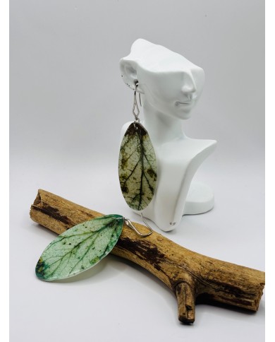 PENDIENTES ARTESANOS DE HOJA NATURAL