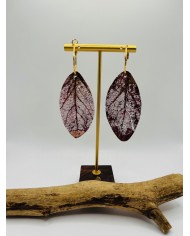 PENDIENTES ARTESANOS DE HOJA NATURAL