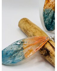 PENDIENTES ARTESANOS DE HOJA NATURAL ESQUELETIZADA