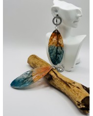 PENDIENTES ARTESANOS DE HOJA NATURAL ESQUELETIZADA