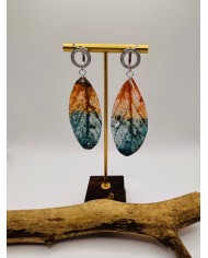 PENDIENTES ARTESANOS DE HOJA NATURAL ESQUELETIZADA