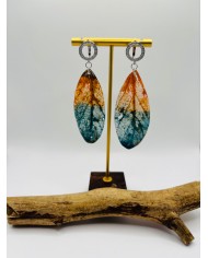 PENDIENTES ARTESANOS DE HOJA NATURAL ESQUELETIZADA