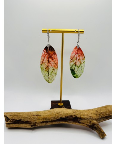 PENDIENTES ARTESANOS DE HOJA NATURAL