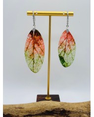 PENDIENTES ARTESANOS DE HOJA NATURAL