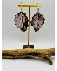 PENDIENTES ARTESANOS DE HOJA NATURAL